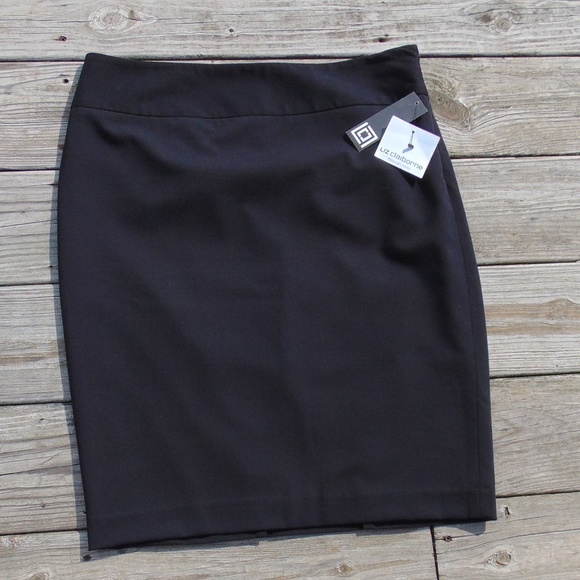Liz Claiborne Dresses & Skirts - 8 Black Side Zip Liz Claiborne Pencil Skirt